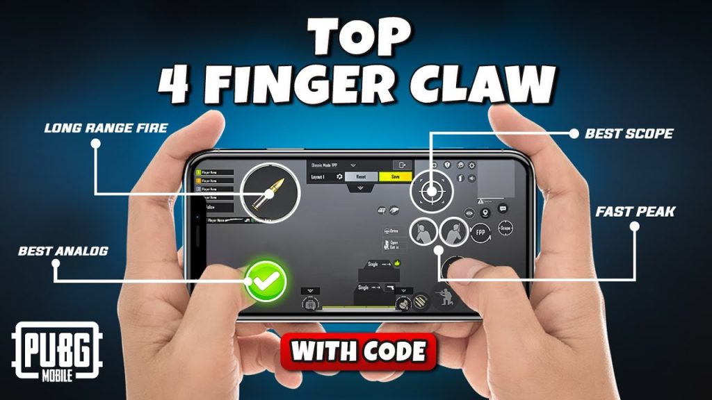 pubg control layout code PUBG Mobile quick peek control layout screenshot