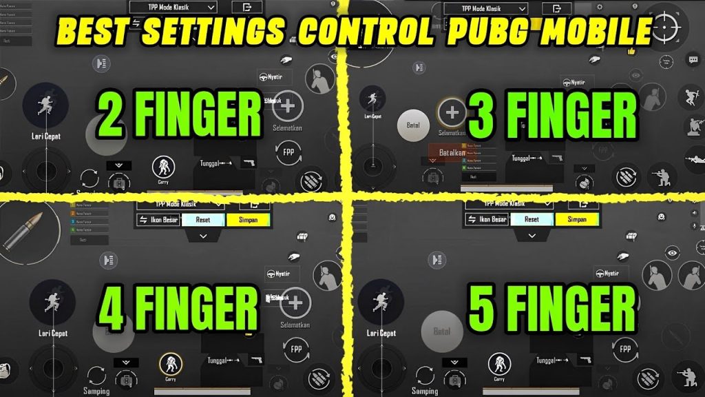 pubg mobile 2 finger control code PUBG Mobile hip fire layout 2 finger close combat screenshot