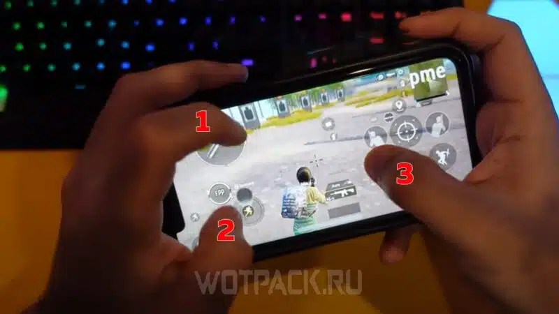 pubg mobile 3 finger layout code PUBG Mobile 3-finger gyro layout screenshot