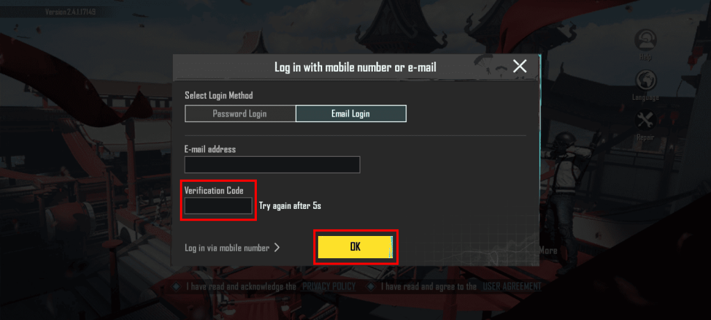 pubg mobile control codes account sync issue PUBG Mobile control code text string example