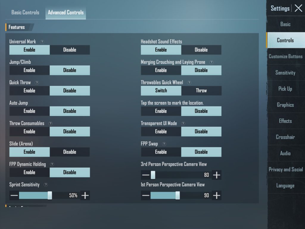 pubg mobile control codes current season PUBG Mobile tablet control layout with comfortable button spacing