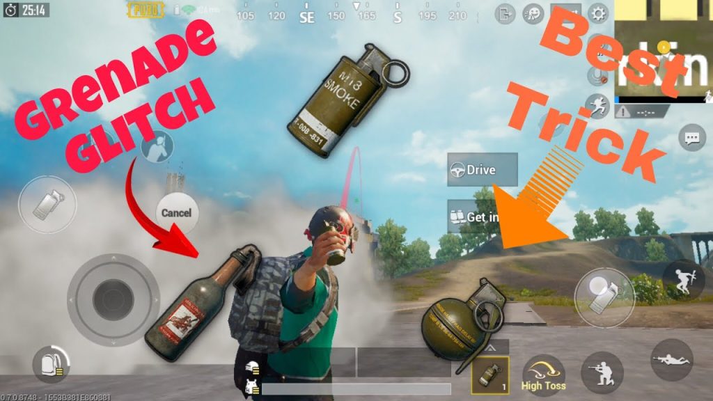 pubg mobile control codes for arena mode PUBG Mobile grenade throw layout screenshot arena mode