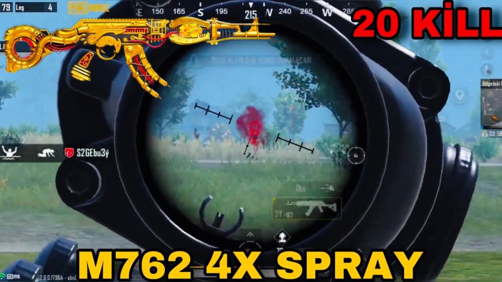pubg mobile control codes for classic mode PUBG Mobile M762 spray control layout screenshot