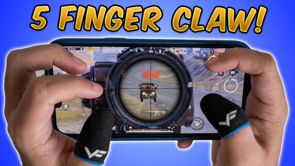 pubg mobile control codes for pro players PUBG Mobile 5 finger claw layout on phone screenshot