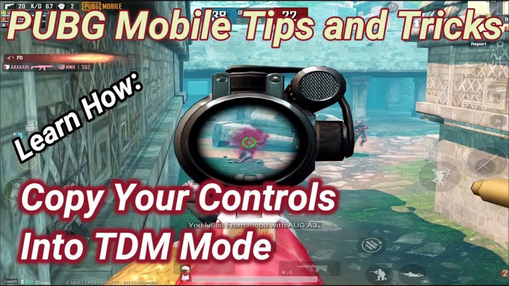 pubg mobile control codes for tdm PUBG Mobile TDM quick scope control layout screenshot