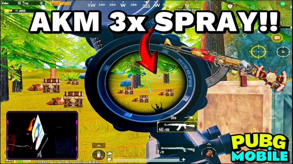 pubg mobile control codes latest PUBG Mobile AKM spray control on training ground