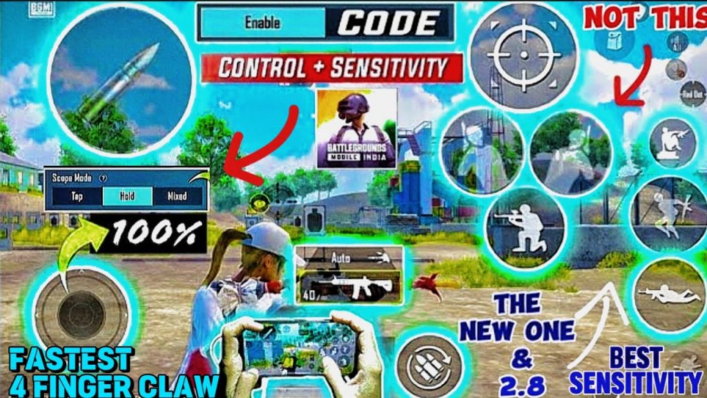 pubg mobile control codes list PUBG Mobile 4-finger flaghip phone control code