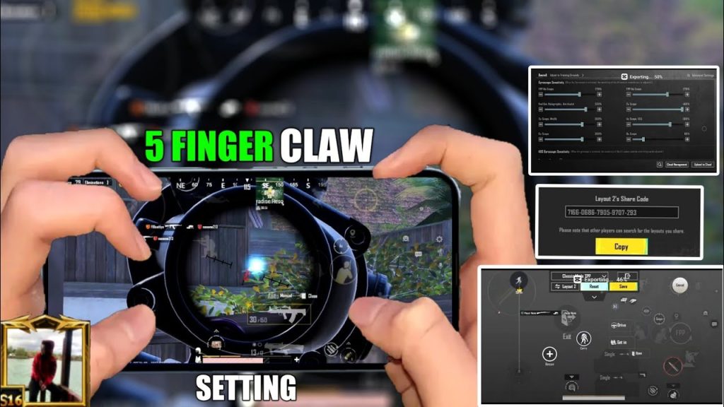pubg mobile control codes malaysia PUBG Mobile 5 finger claw grip on smartphone