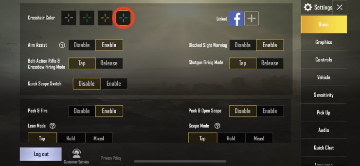 pubg mobile control codes PUBG Mobile stable aim crosshair settings