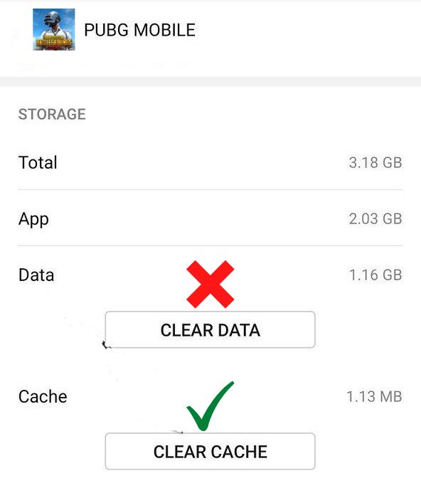 pubg mobile control codes settings not saving Clear cache PUBG Mobile Android settings