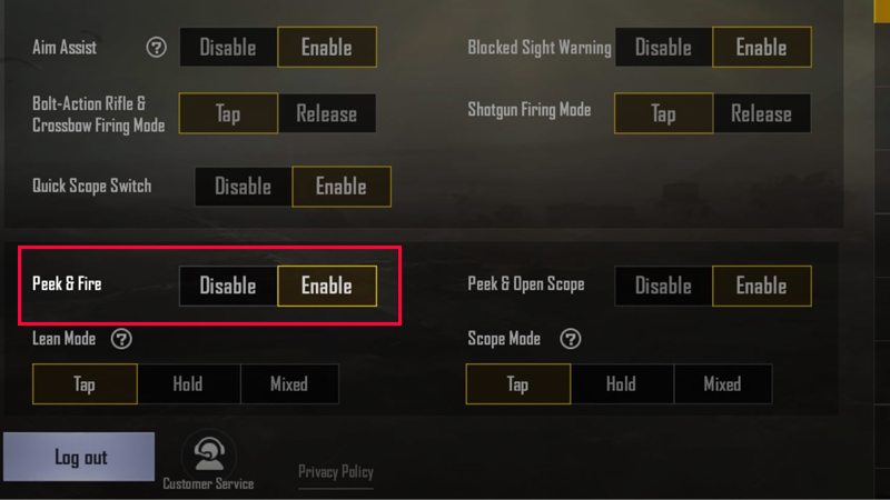 pubg mobile control codes tiktok PUBG Mobile peek fire control code layout TikTok