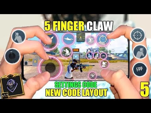 pubg mobile control codes updated PUBG Mobile 5-finger claw layout on smartphone