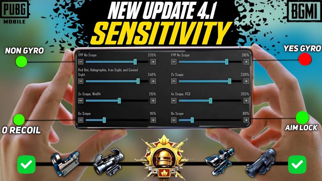 pubg mobile control codes updated PUBG Mobile scope sensitivity settings screenshot