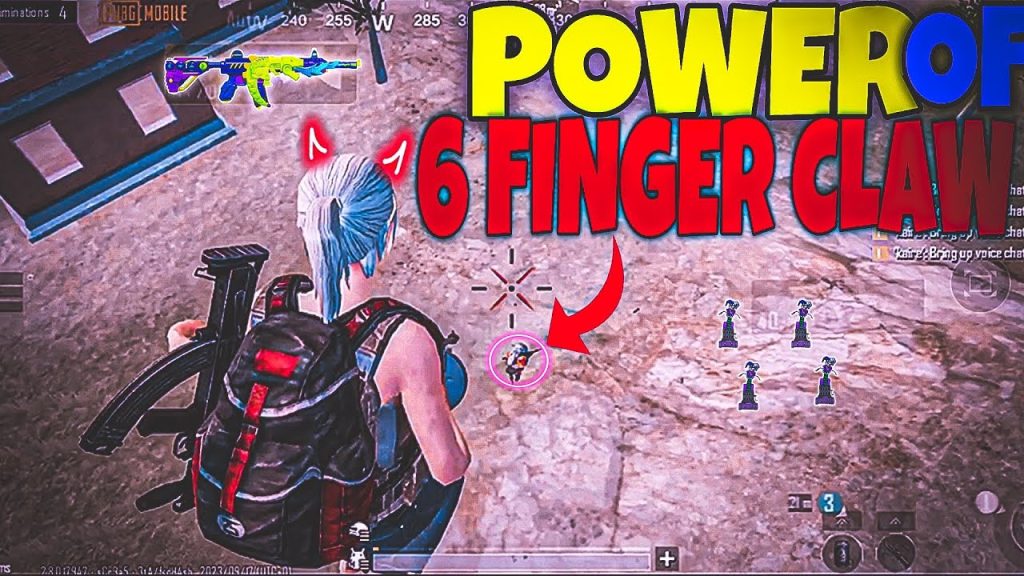 pubg mobile control codes with 6 finger claw PUBG Mobile 6 finger claw layout screenshot on smartphone