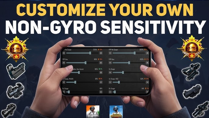 pubg mobile control codes with full gyro PUBG Mobile gyroscope aiming setting screenshot