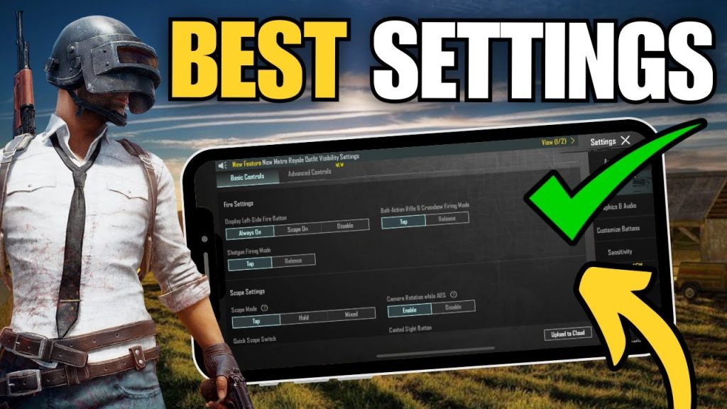 pubg mobile control codes with layout settings PUBG Mobile iPhone Pro Max layout control codes screenshot