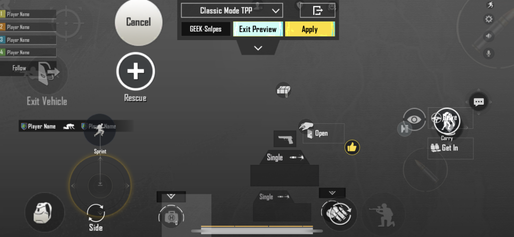 pubg mobile control layout codes PUBG Mobile sniper control layout with scope adjustment buttons