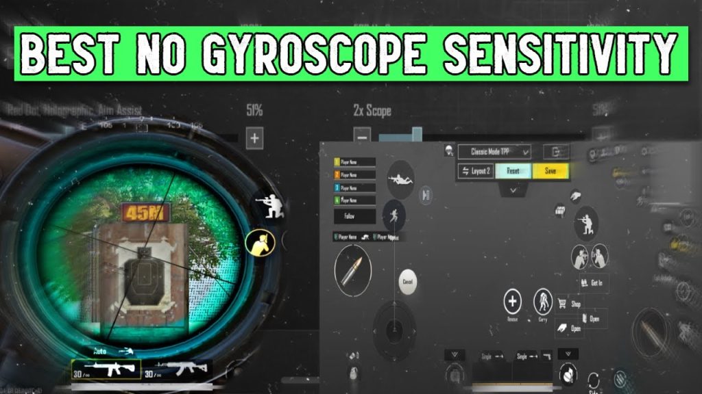 pubg non gyro control codes PUBG Mobile 2-finger non-gyro layout screenshot
