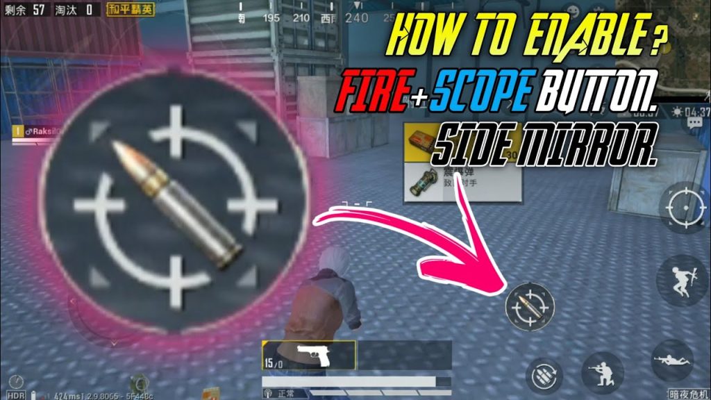 simple pubg control codes PUBG Mobile scope fire combo button on screen