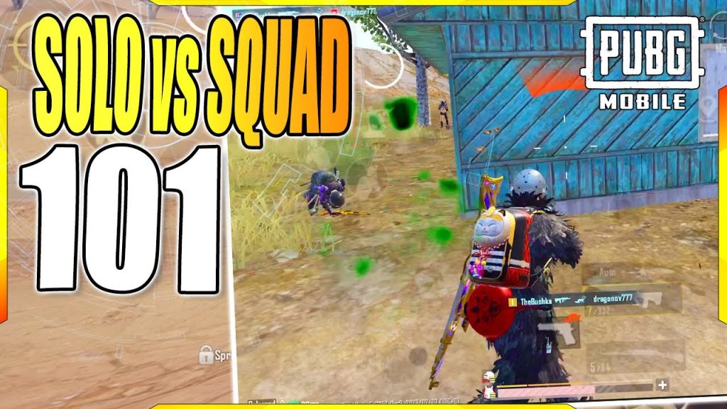 solo vs squad pubg control codes PUBG Mobile minimap comparison solo vs squad
