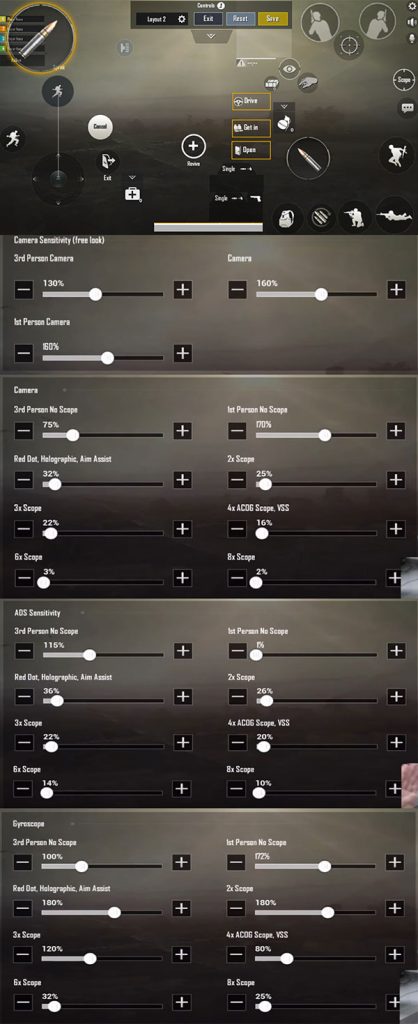 streamer pubg control codes iPad Pro PUBG Mobile control layout landscape screenshot
