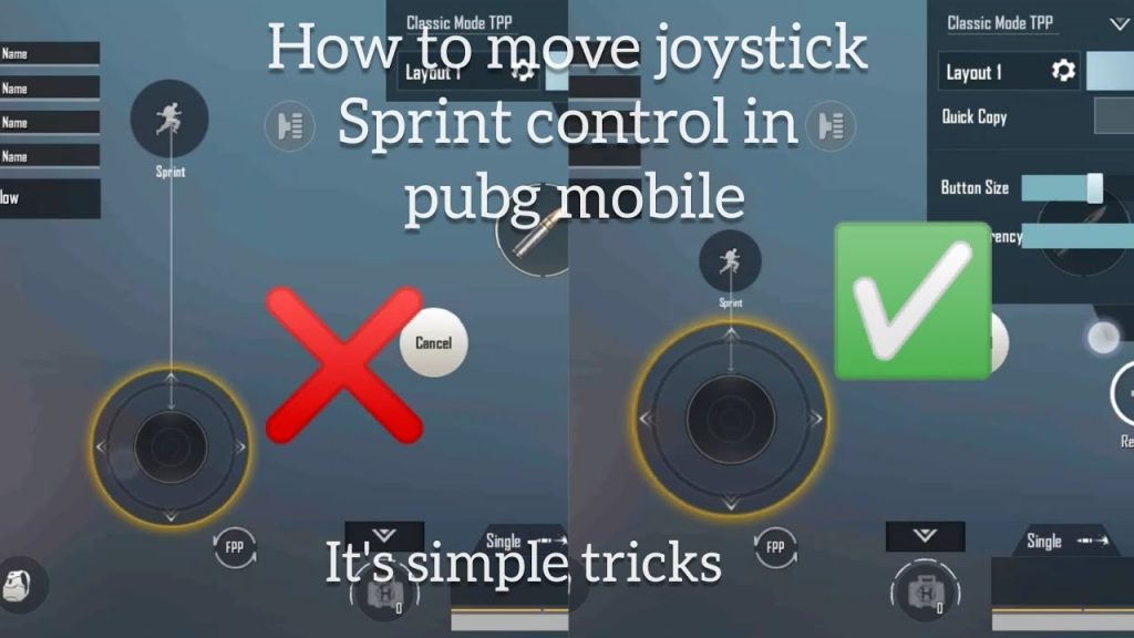 streamer pubg control codes PUBG Mobile movement layout joystick crouch jump screenshot